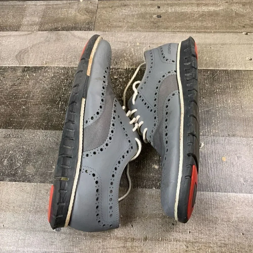 Cole Haan Zerogrand Men’s Size 9.5 Athletic Wingtip Oxford Shoes Grey Leather